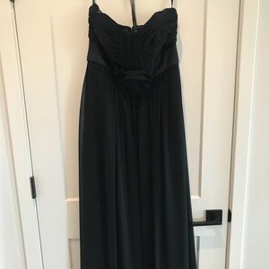 Bill Levkoff Strapless Black Bridesmaid Gown Sz 12